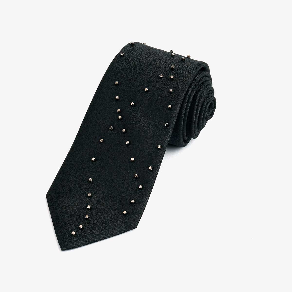 Artistic Silk Bead Embroidery Neck Tie for Formal Wear and Corporate Gifts