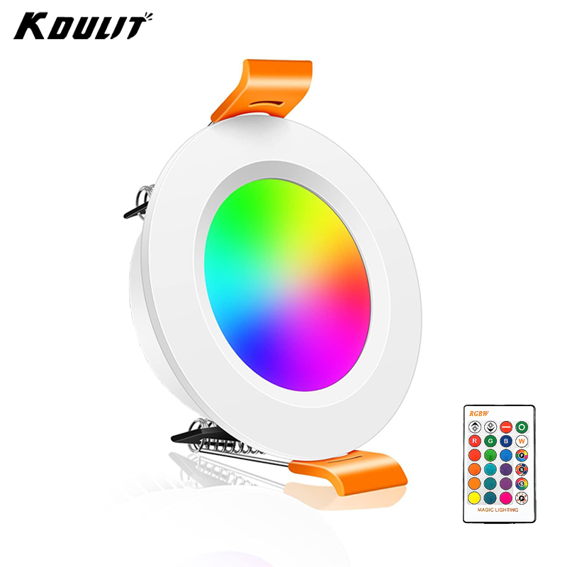 1/2/3/4 個 RGB LED ダウンライト 16 色調光可能なスポットライト 10 ワット/15 ワット IR リモート Led ダウンライト部屋の装飾 AC220V LED パネル