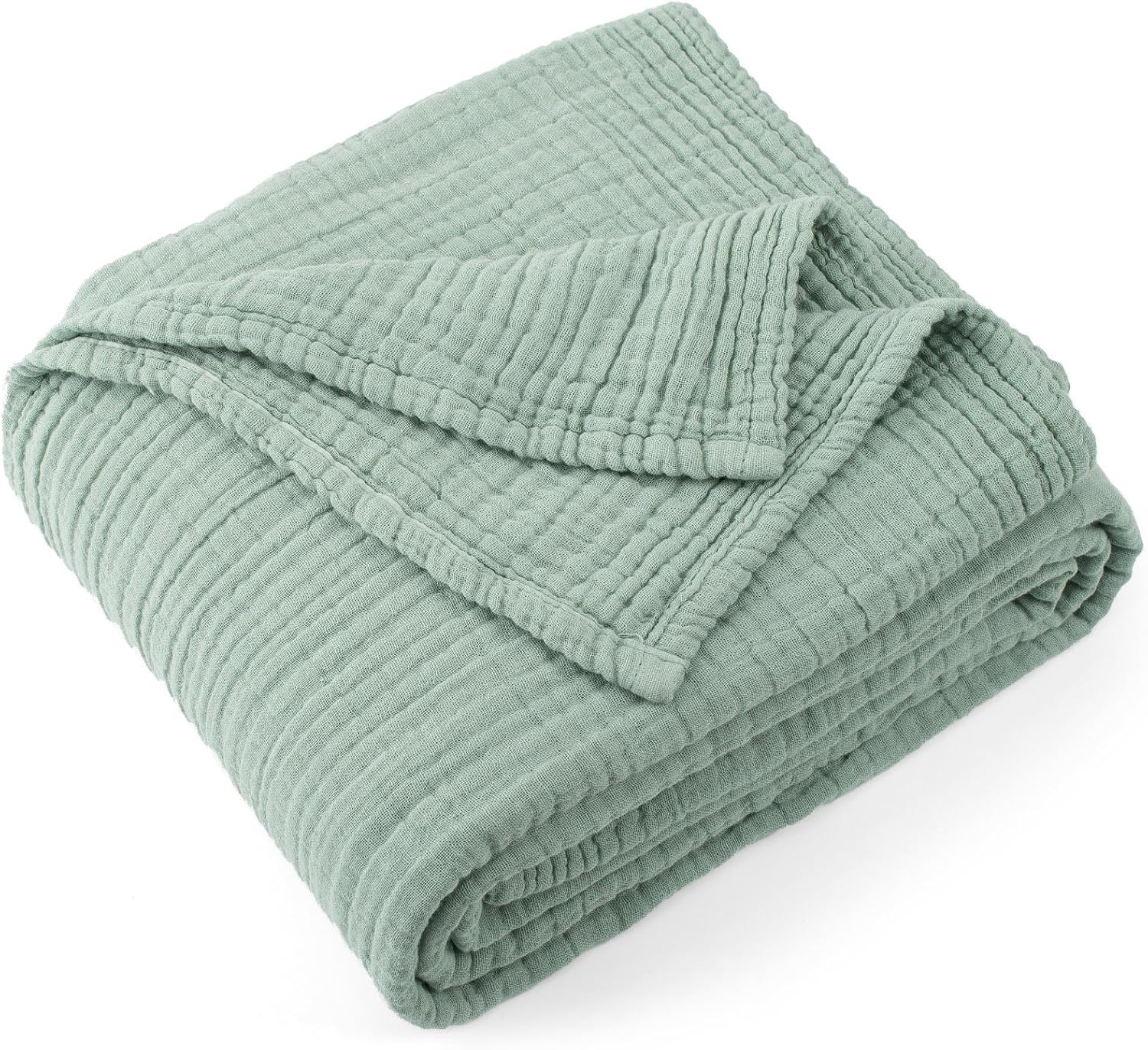 綿 100% モスリンブランケット折りたたみおくるみブランケット 6 層通気性綿幼児おくるみベッドソファカバー旅行ブランケット