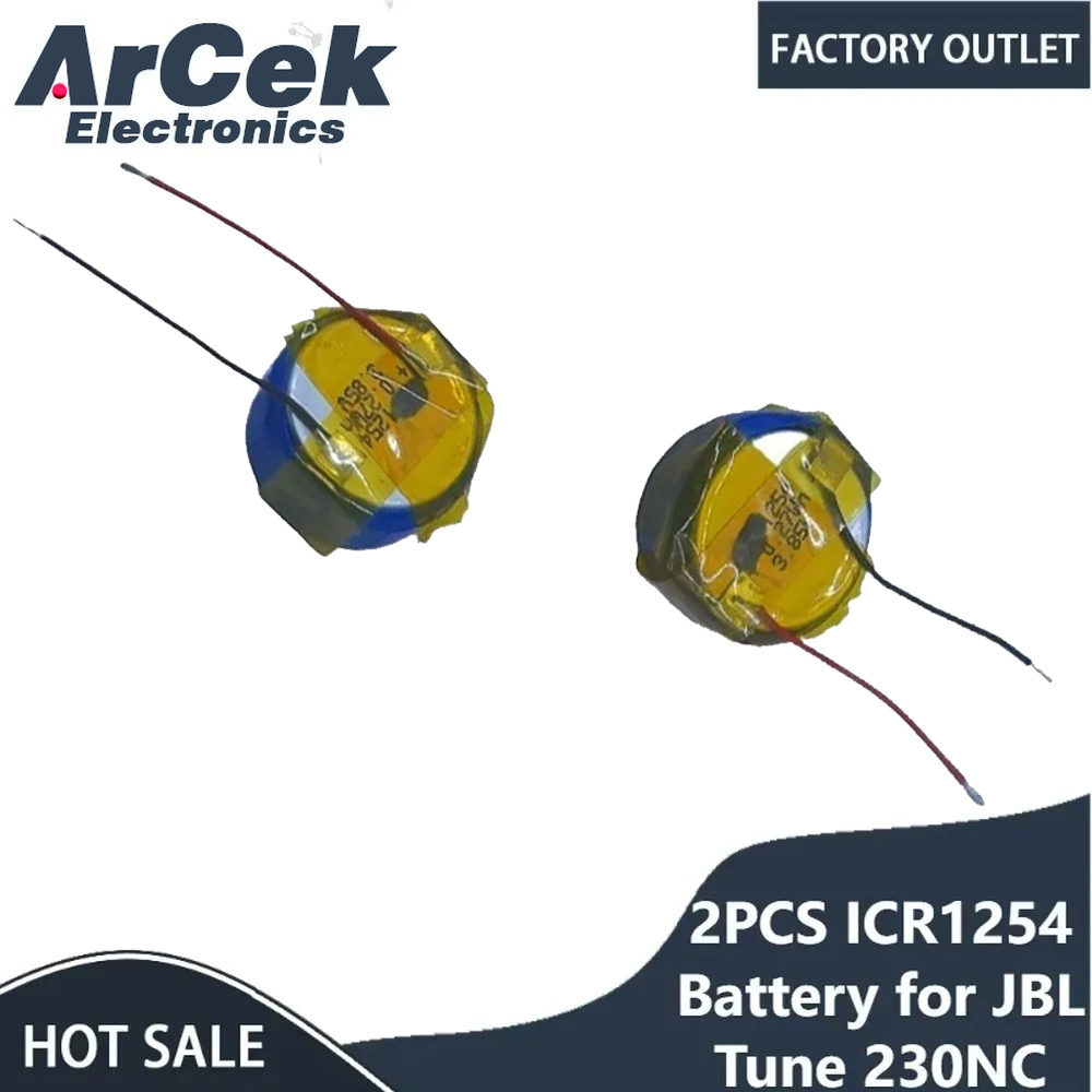 2 個 ICR1254 充電式バッテリー 3.85V 70mAh CP1254 JBL チューン 230NC 230 NC T230NC TWS ワイヤレスヘッドセット Bluetooth ヘッドフォン用