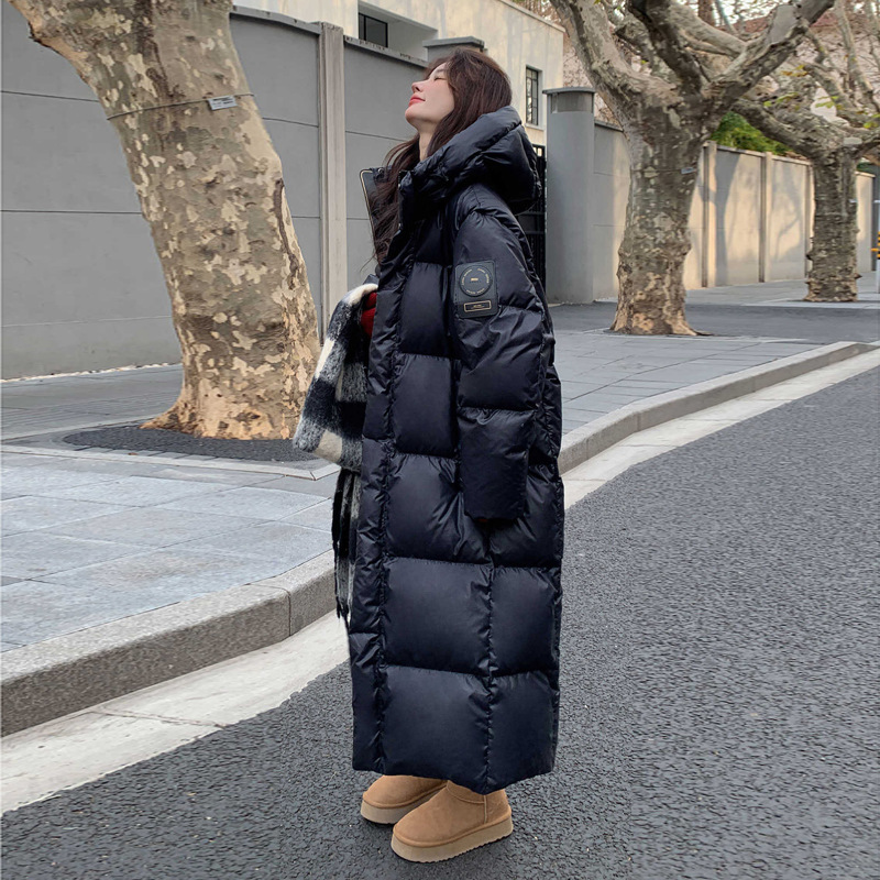 Winter Women Clothing Warm Long Parka Thick Over-the-knee Puffer Jacket Zipper Black Cotton-padded Coats Windproof Jackets New