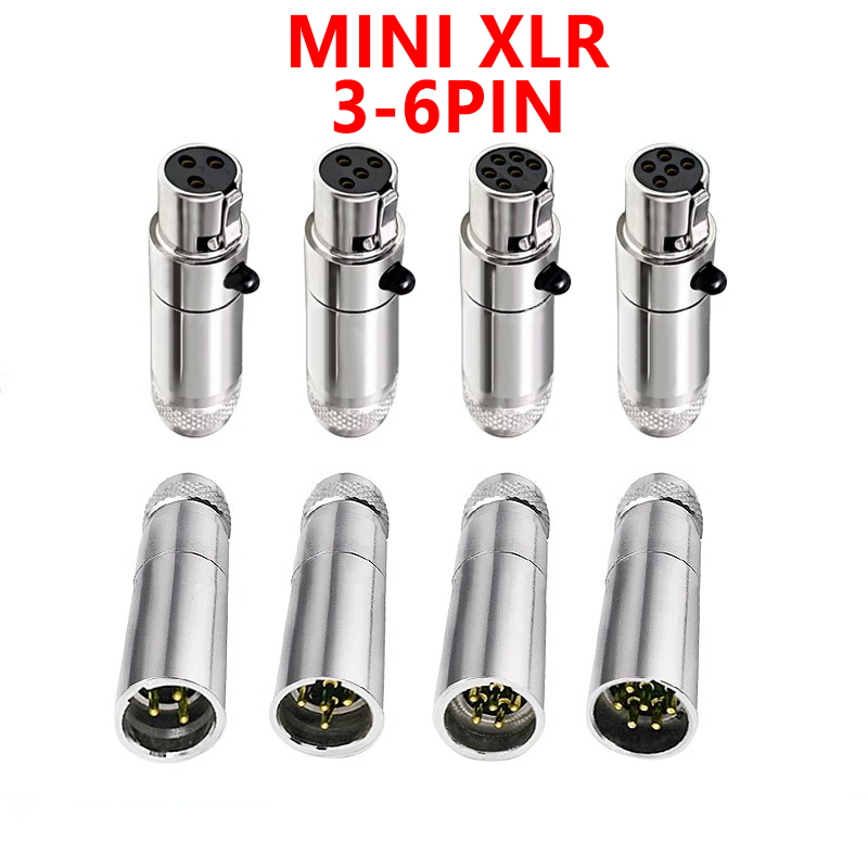 3/4/5/6 ピンミニ XLR 航空コネクタメスプラグオスソケット亜鉛合金銅ピンマイクマイクオーディオビデオ接続