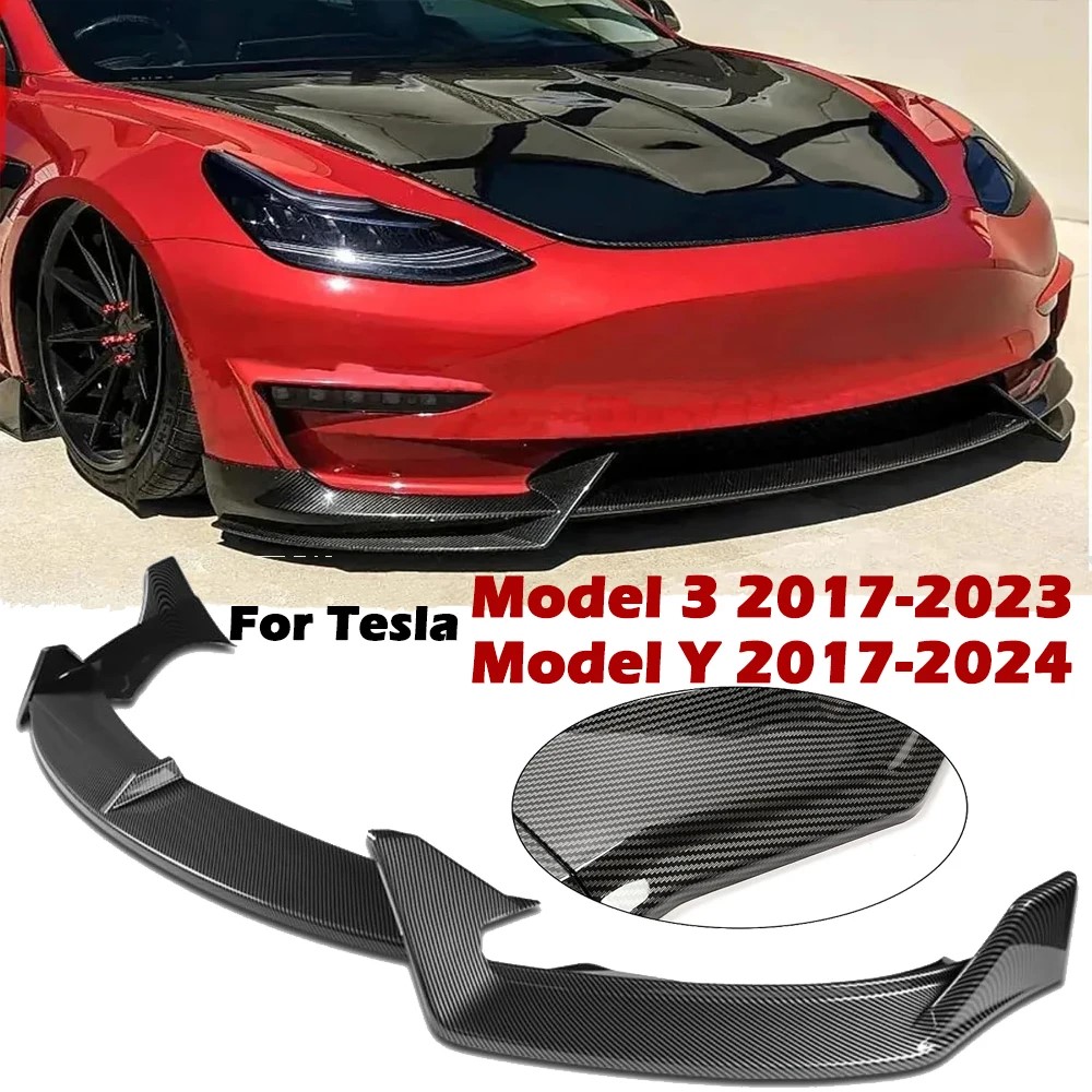 フロントバンパー フロントリップ フロントショベルキット テスラモデル 3 2017-2023 に対応