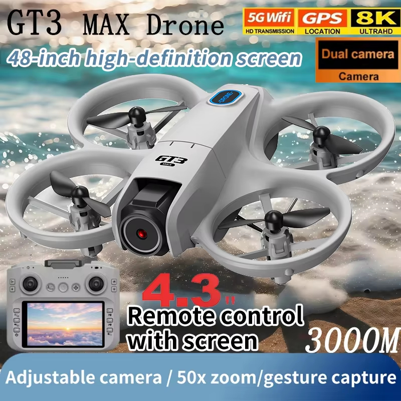 2026 GT3 MAX RC ドローン 8K 5G プロフェッショナル HD 航空写真障害物回避リモコン航空機デュアルカメラ Quadcopter