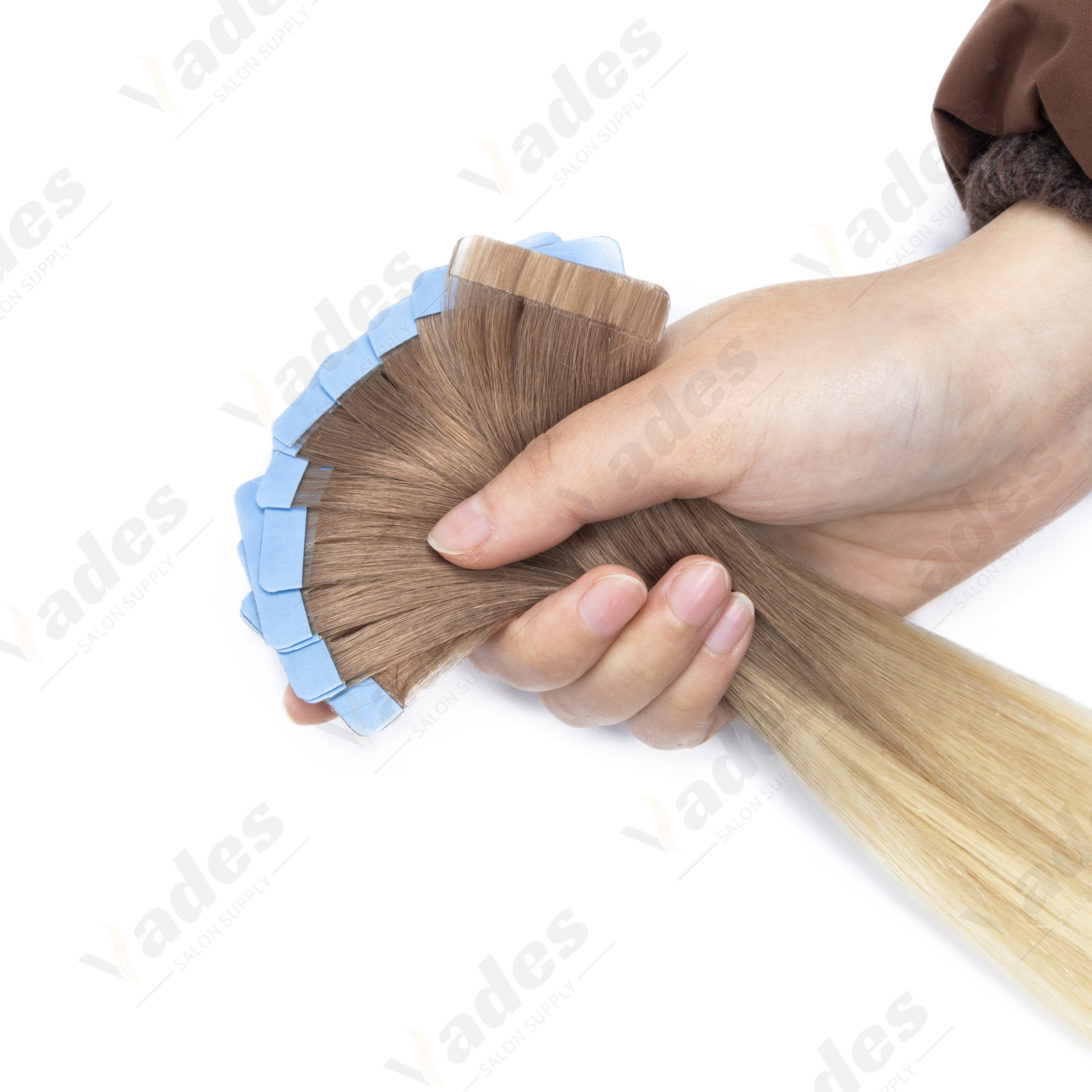 20 個 16 "20" グラデーションカラーテープヘアエクステンション人毛シームレステープヘアエクステンション 4 × 0.8 センチメートル皮膚横糸 PU テープ髪に