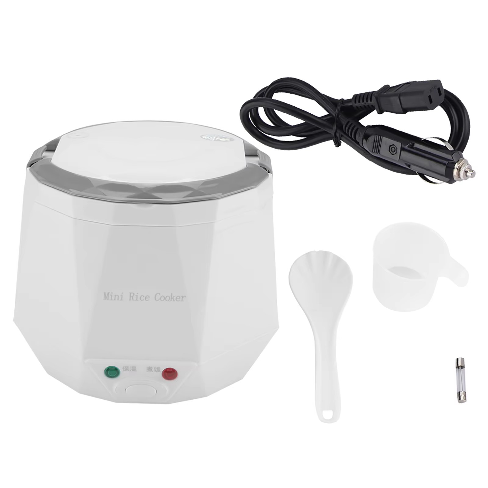 24V 電気炊飯器 1.6L ポータブル調理鍋多機能食品汽船トラック用電気炊飯器 140 ワット