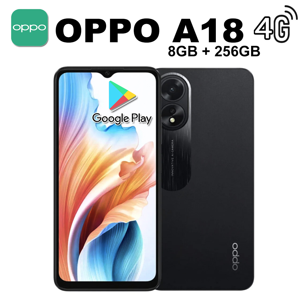 OPPO A18 8GB 256GB Mediatek Helio G85 システム 5000mAh 長いバッテリー寿命オリジナル スマートフォン