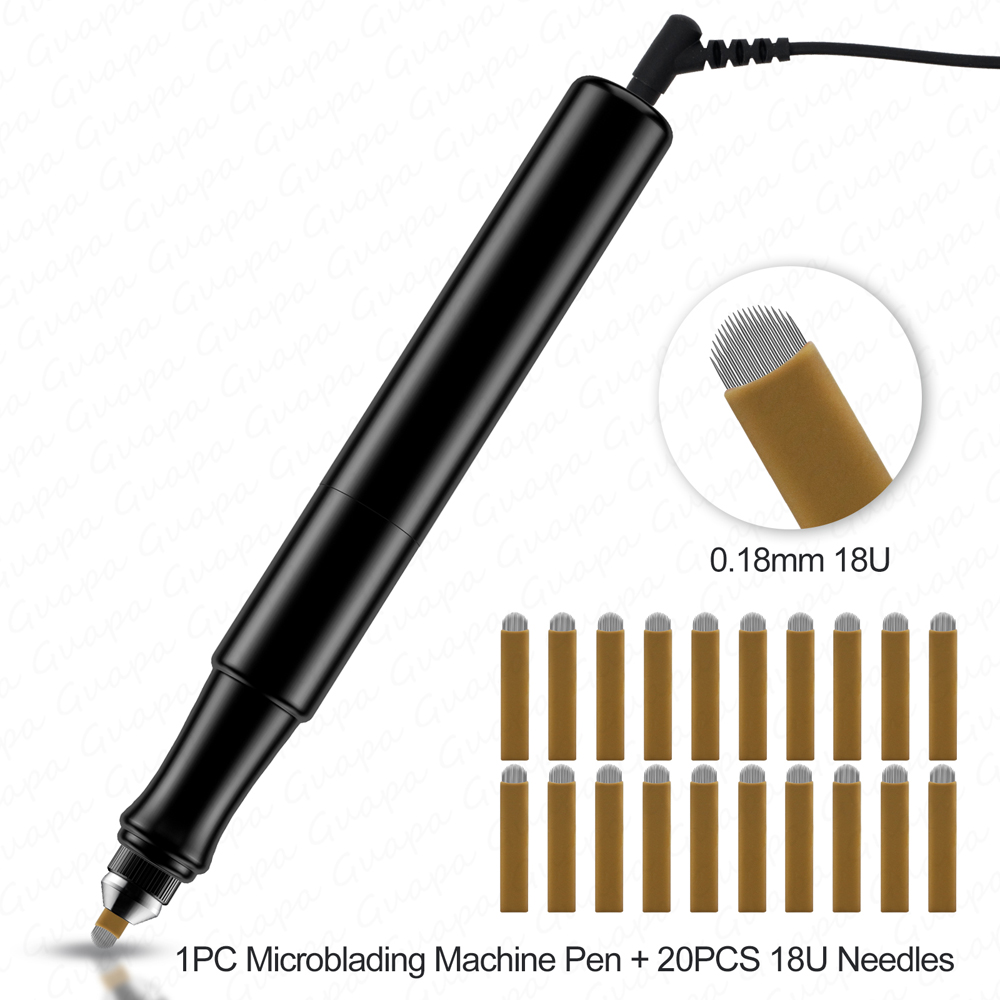 デジタルマイクロブレーディングペン電気機械キット U304 ナノ 18U 針ブレード Tebari プロのヘアストローク用インダクター