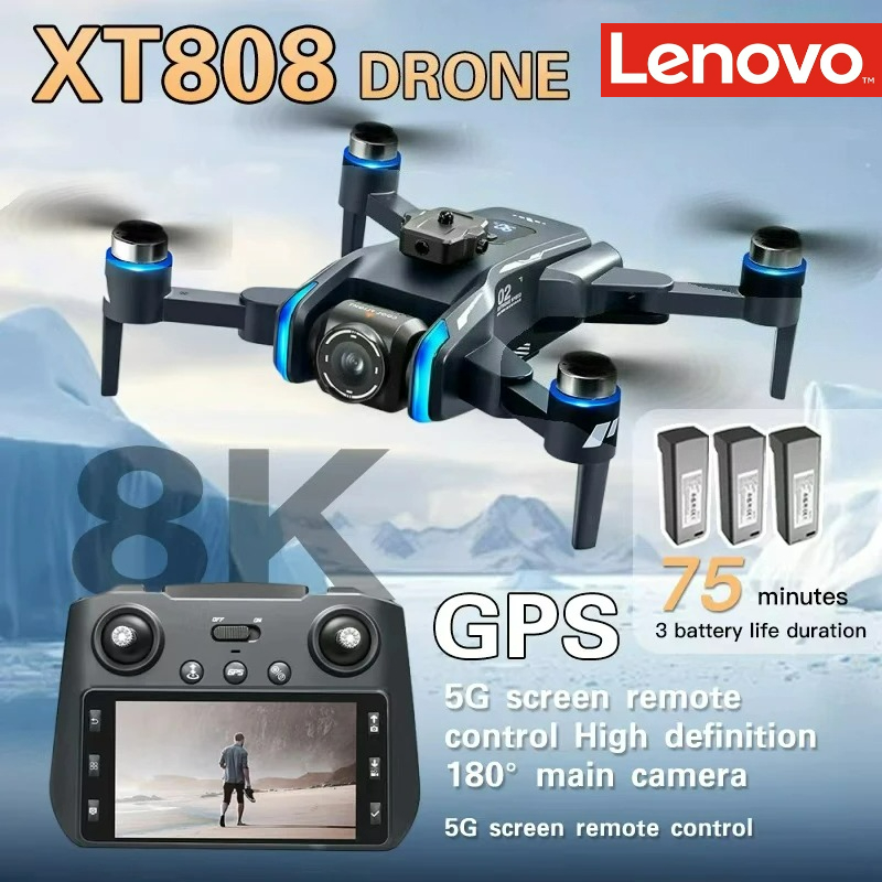 Lenovo XT808GPS ドローン 4K プロフェッショナル HD デュアルカメラ 8K Dron ブラシレスモーター 5G WIFI FPV 折りたたみ式 RC Quadcopter ヘリコプター