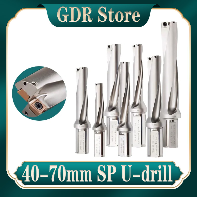 GDR 高品質 SP シリーズ ドリルビット、C40 C32 金属ドリルビット 41mm-70mm、深さ 2D 3D 4D 5D、SPMG 超硬合金インサートブロックドリル