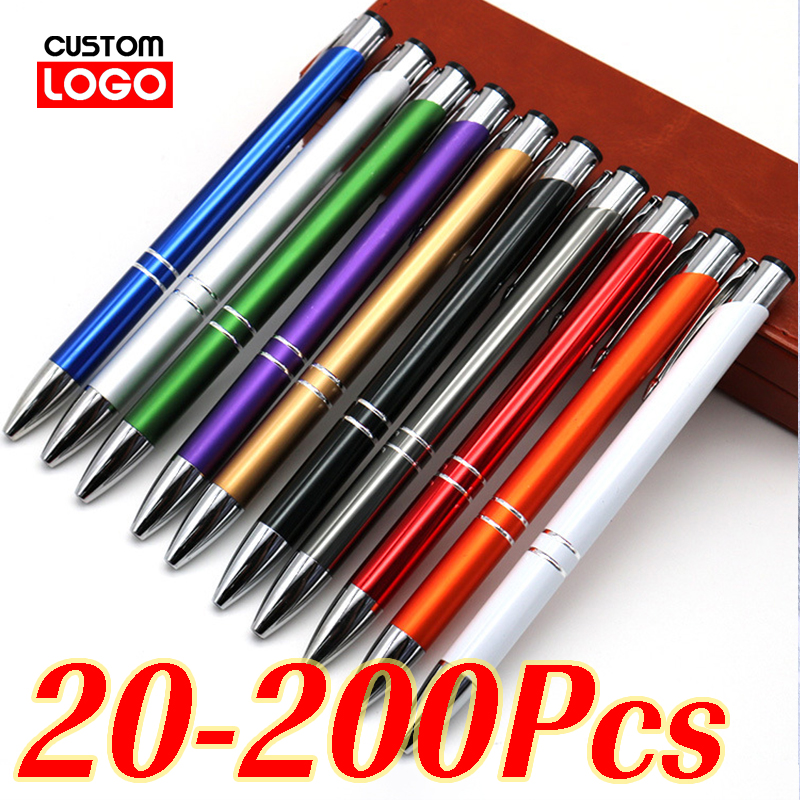 20-200 ペン卸売ホット販売 Ballopint ペンカスタム金属ボールペンサポートロゴギフトオフィス用パーソナライズされた広告ペン