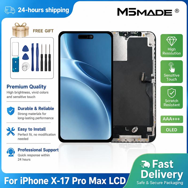 OLED X 液晶 iPhone XS 最大 11 プロディスプレイ 3D タッチスクリーン 12 13 分を 14 15 スクリーン 16 プラスディスプレイ 17 プロマックスと交換