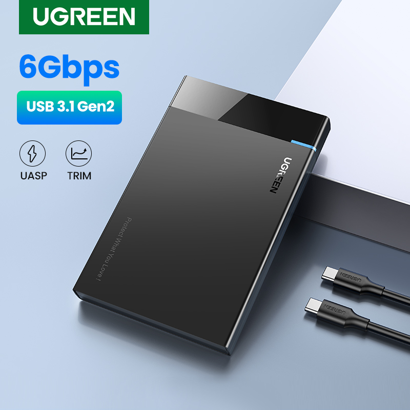 UGREEN HDD ケース 2.5 インチ SATA から USB 3.0 ハードドライブエンクロージャ、SSD ディスク HDD ボックス用 USB C 3.1 Gen 2 ケース HD 外付け HDD エンクロージャ