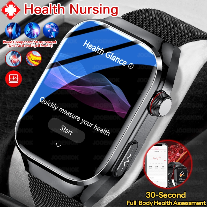 2026 新しいプロフェッショナルグレードのスマートウォッチ男性 ECG PPG 尿酸体脂肪健康分析 IP68 防水 AMOLED スマートウォッチ女性