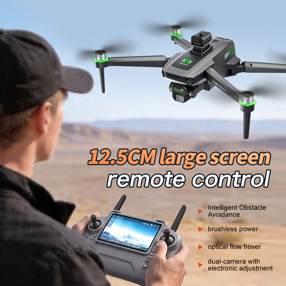 ZH8 ブラシレス 4K HD カメラ ドローン WiFi FPV 4.3 フィート スクリーン リモート エアドロップ対応 折りたたみ式 245g 250g 未満 RC クワッドコプター