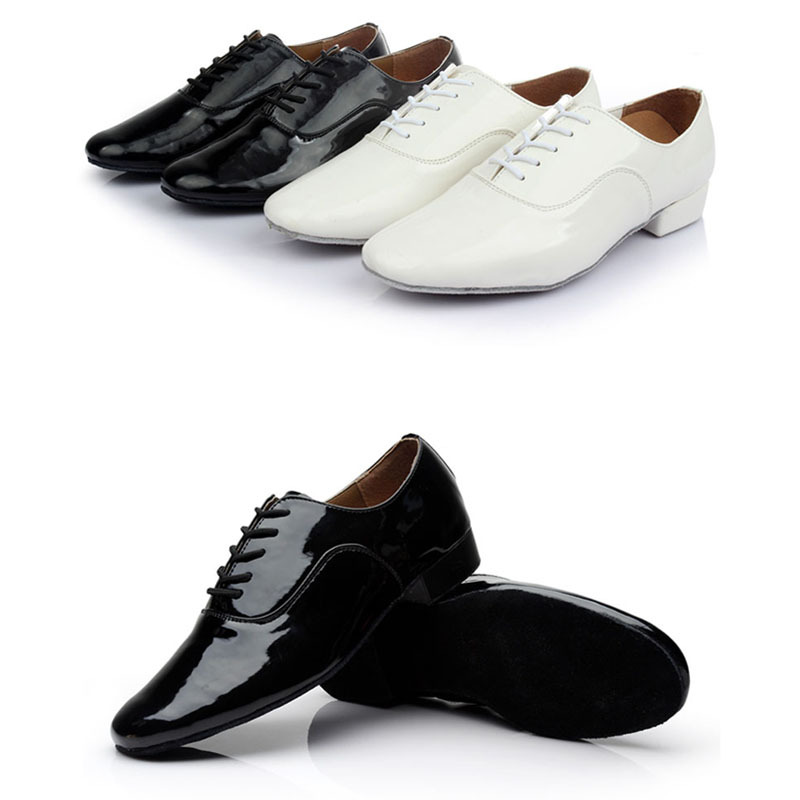 Pu Leather Children Latin Shoes Men Dance Shoes Kids Stage Performance Footwear Modern Jazz Waltz Ballroom Man Ballet Shoes