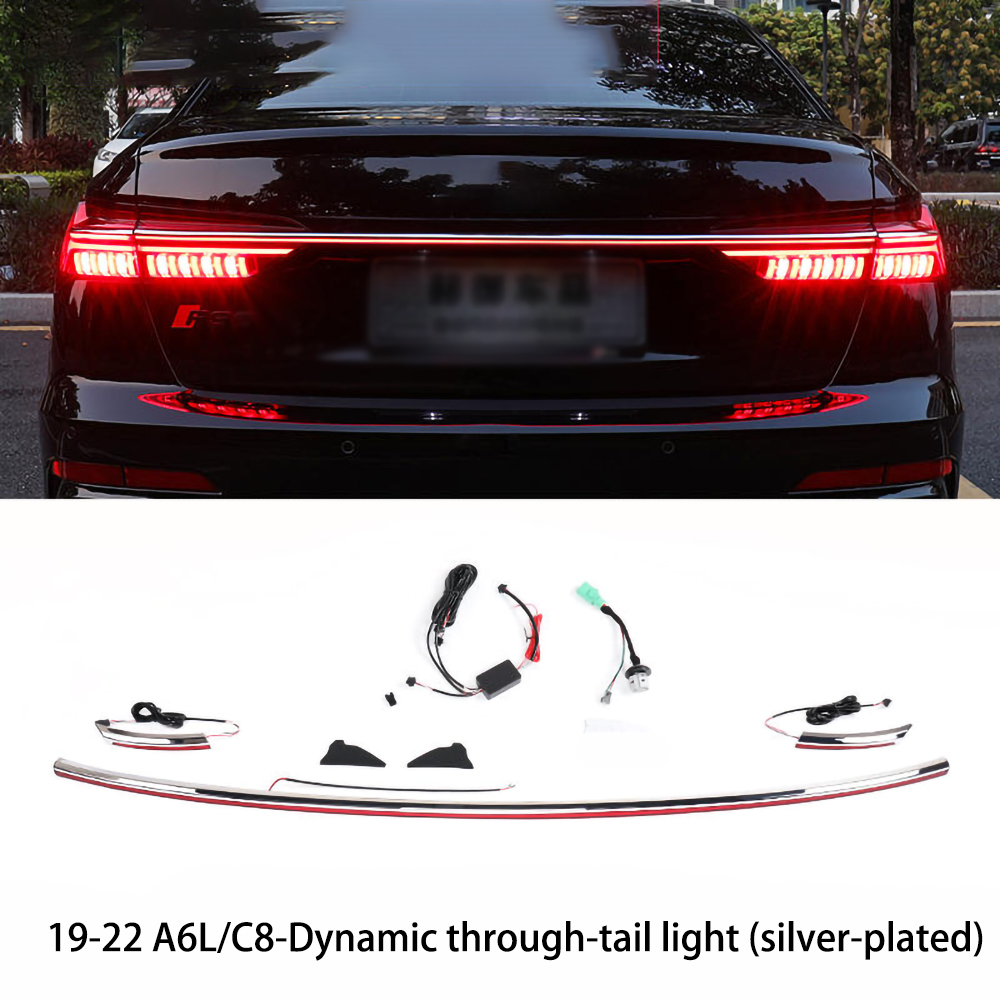 LED ダイナミックスルーテールライトアウディ A6 C8 2019-2025 装飾ライト LED ストリーマテールライトブレーキライト警告灯