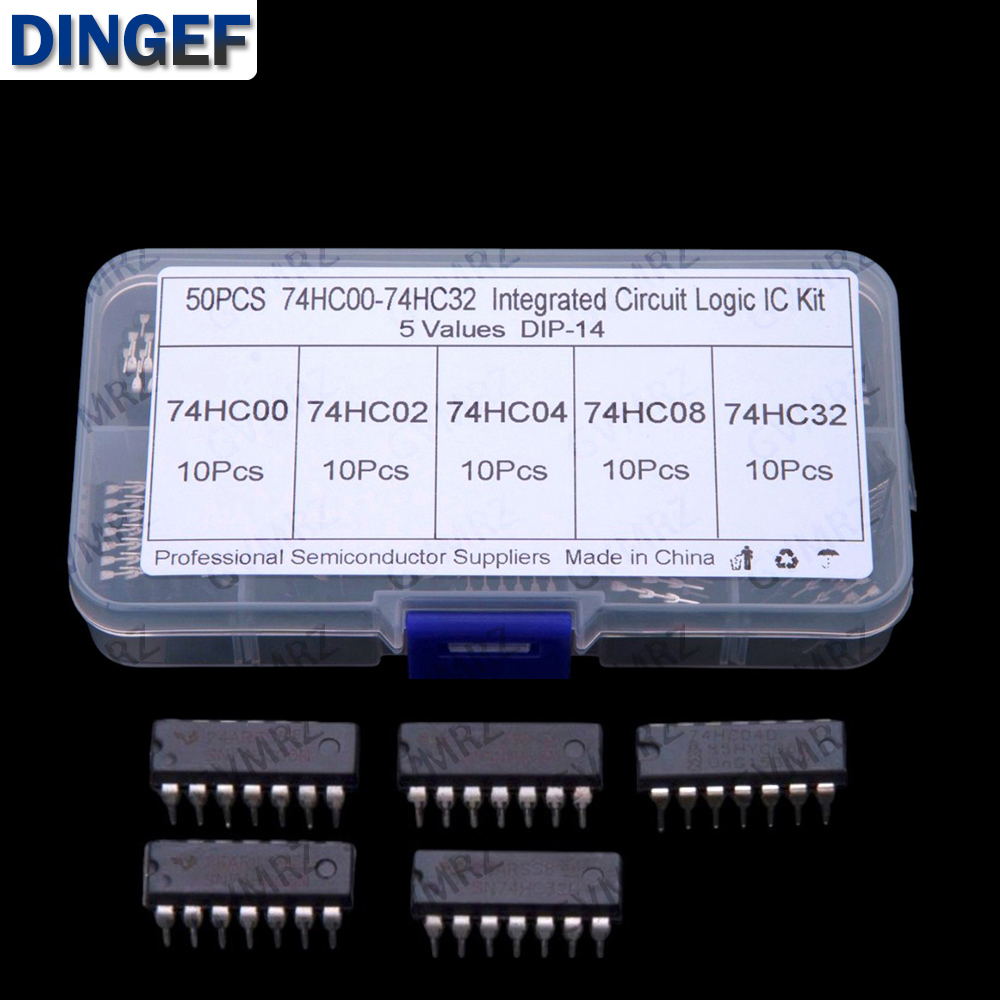 5 値 50 個 74HC00 74HC32 74HC02 DIP-14 集積回路 DIP IC コンビネーションキット 74HC08 74HC04