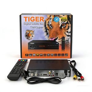 TIGER NEW フルHD 1080P DVB-S2 デジタル衛星テレビセットトップボックス、USB・Wi-Fi対応、GX/SUNPLUS/ALIプロセッサ搭載、プラスチック製、互換性あり