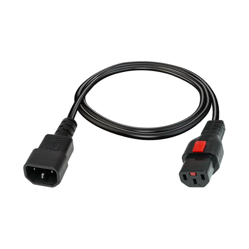 TOWE ロック IEC 320 C14 ～ C13 電源コード 10A 250V 1.5mm² 高耐久延長ケーブル PDU UPS サーバーラック データセンター用