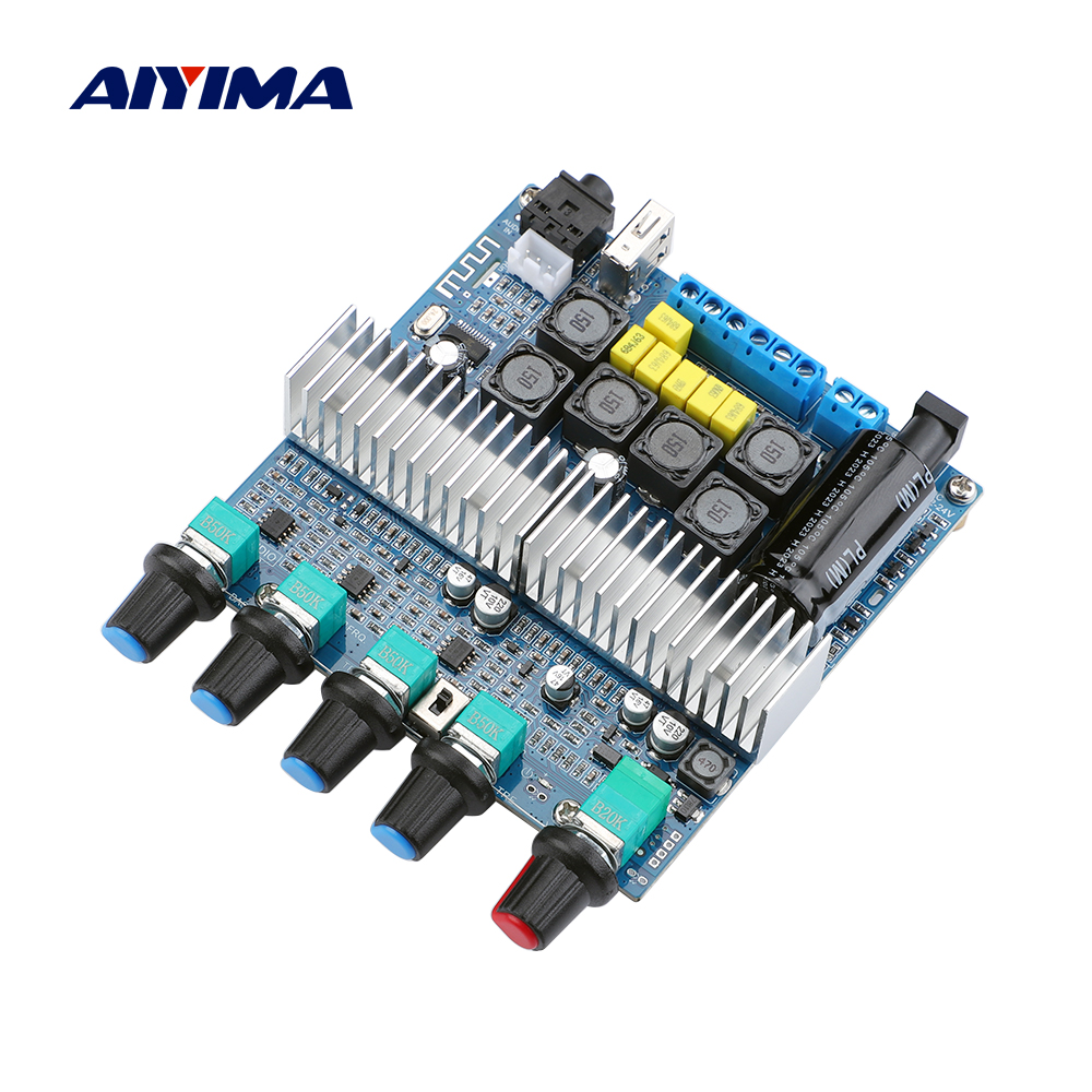 AIYIMA オーディオアップグレード TPA3116 サブウーファーアンプボード 2.1 チャンネル HiFi USB DAC Bluetooth 5.0 パワーアンプ 2x50W 100W