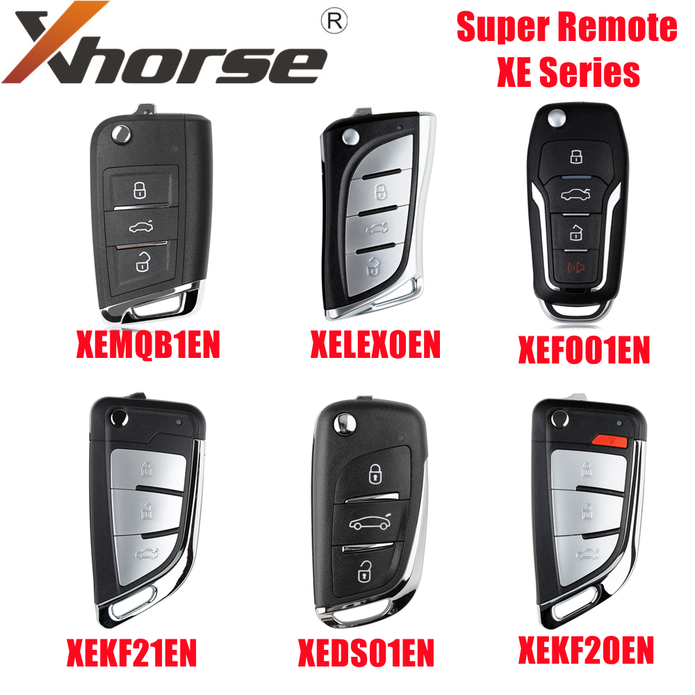 Xhorse VVDI XE シリーズ スーパー リモート キー XEB510EN XEDM01EN XEKF20EN XEFO01EN XEDS01EN XELEX0EN XEKF21EN 英語版 5 ピース/ロット