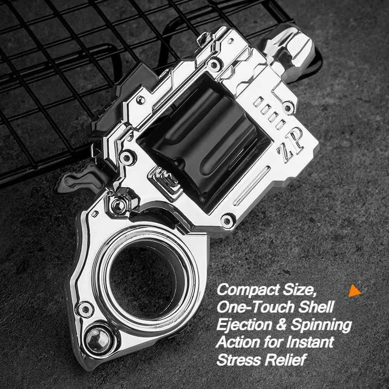 合金ミニガンモデル EDC フィジェットスピナーリボルバーおもちゃグッズリングガン楽しい撮影ストレスリリーフ男の子へのギフト