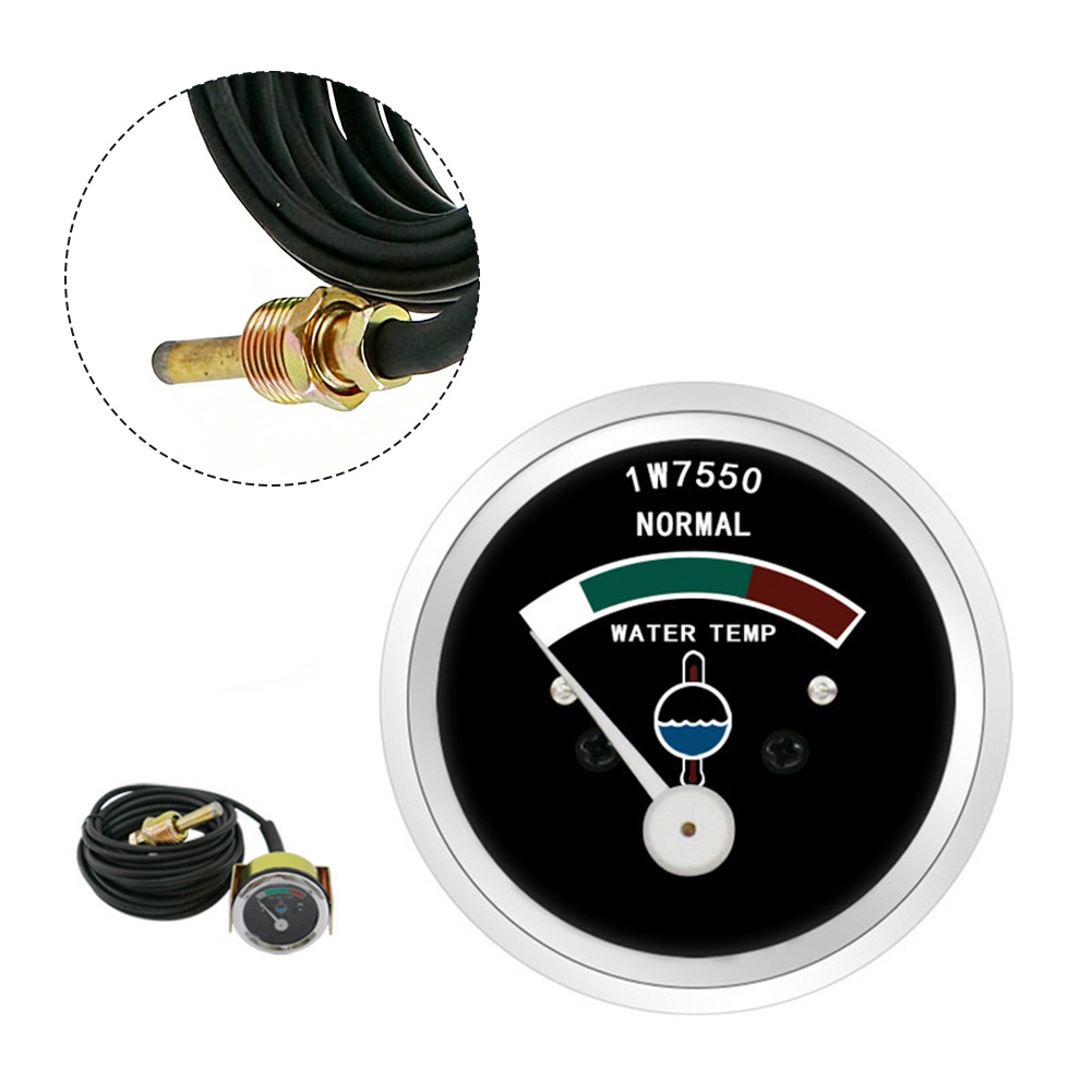 車両メーター 52 ミリメートル 12/24V 自動車カーゲージ水温計自動車計器ブラックシェルカーアクセサリー
