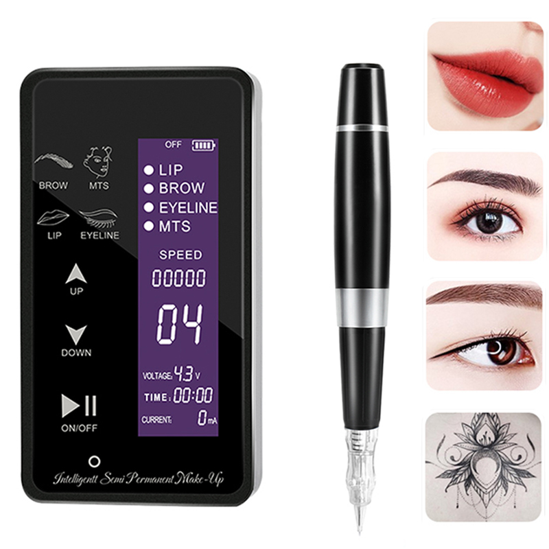 プロアートメイクマシンタトゥー PMU マシンペンデジタルキット Microblading 眉毛唇アイライナーカートリッジ針