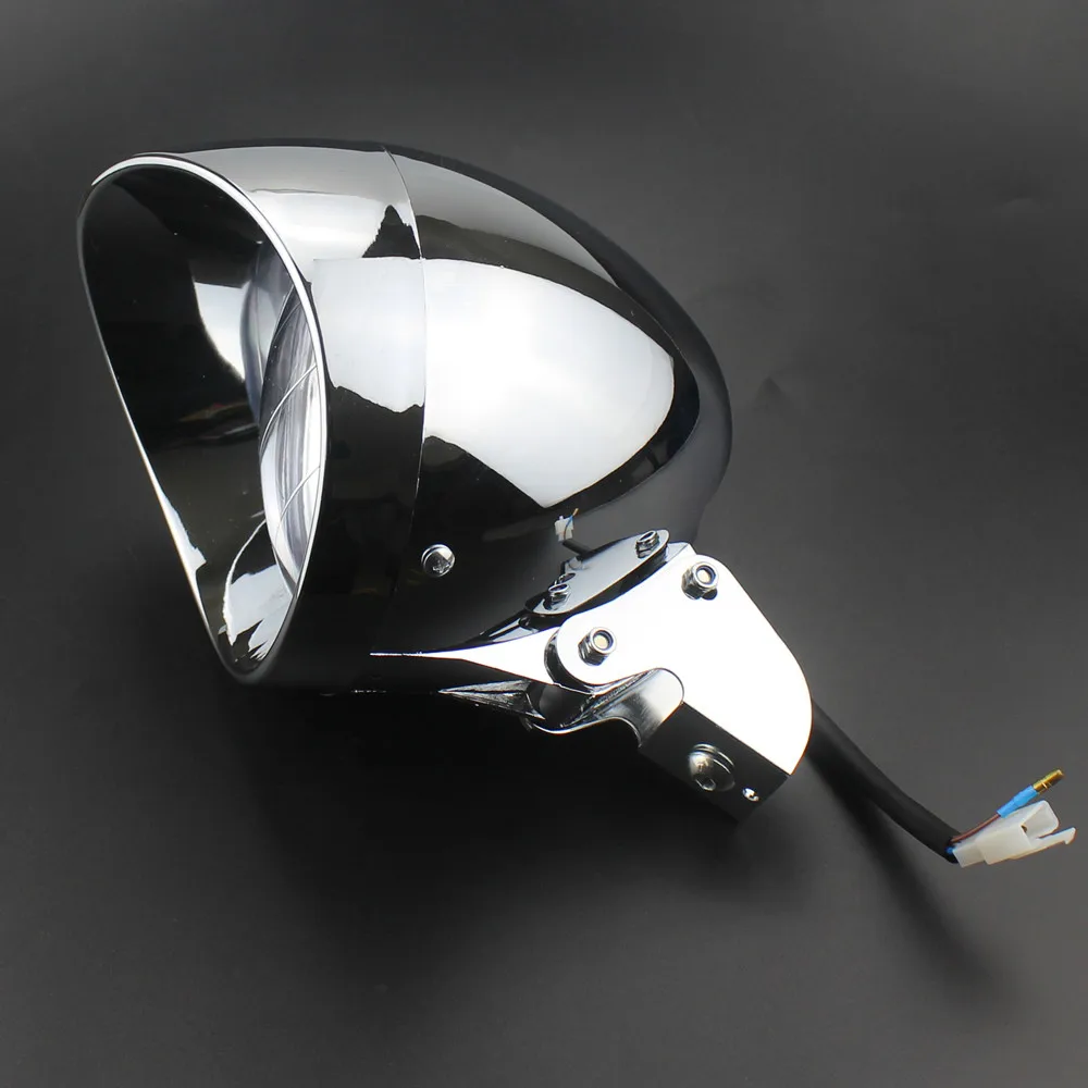 オートバイクロームヘッドライトホンダシャドウエアロファントム VLX 750 1100 ヤマハスズキカワサキ高低ビームヘッドライト