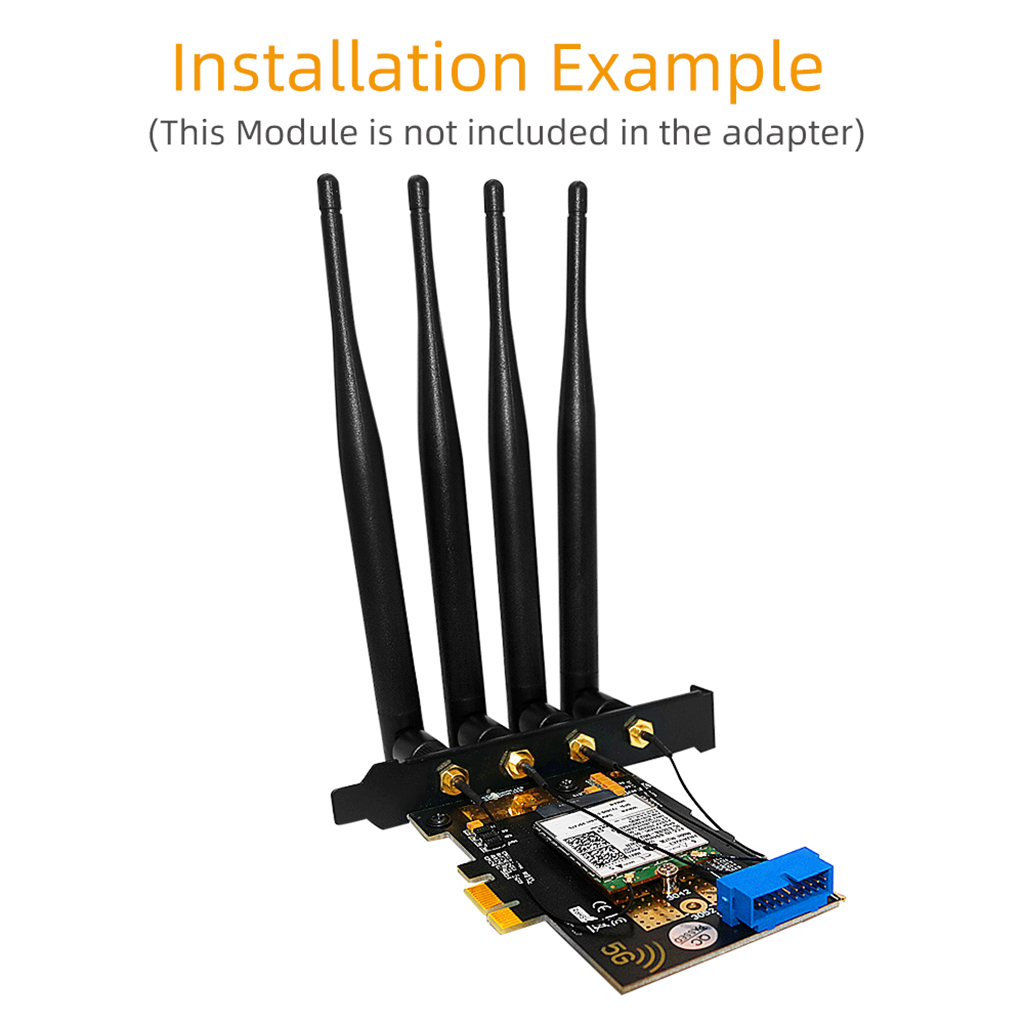 M.2 Bキー USB3.0 & PCIeデュアルバスインターフェース 5G WWANカードアダプタ 3042/3052 m2 3G/4G/5Gモジュール対応（NANO SIMカード用）
