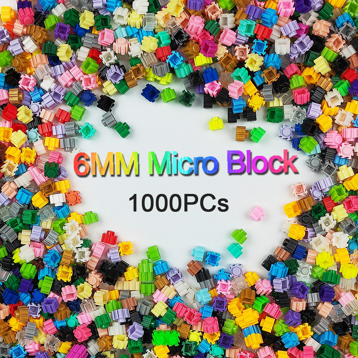1000 個 6*6 ミリメートルピクセルアートパズルマイクロダイヤモンドビルディングブロック DIY 3D 小さなレンガ子供のおもちゃ教育子供のため