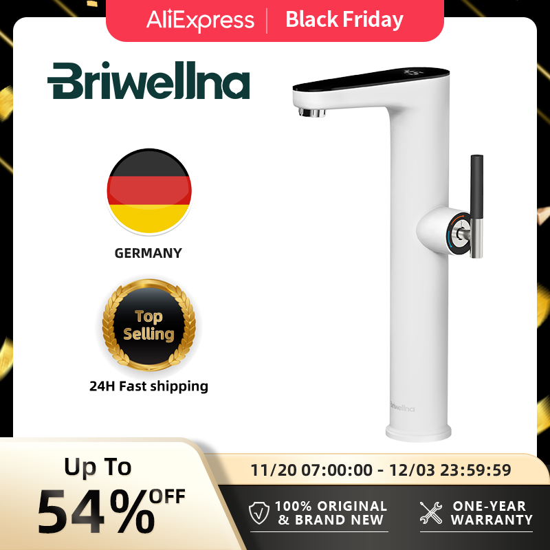 Briwellna インスタント温水蛇口 220V 給湯器電気蛇口カウンターシンク加熱タップ容器シンク流れるヒーター