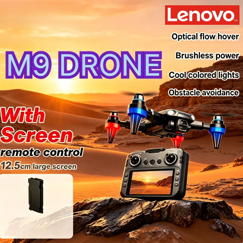 レノボ M9 GPS 折りたたみ式ドローン 4K デュアルカメラ 5G WIFI FPV ブラシレスオプティカルフロー高度保持クアッドコプタードローン