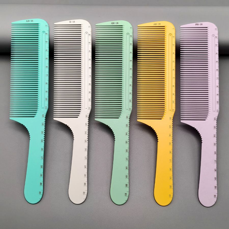 JRL プロフェッショナル超薄型ヘアカットコームフラットトップ理髪櫛男性用正確なカットサロンスタイリストはさみツール