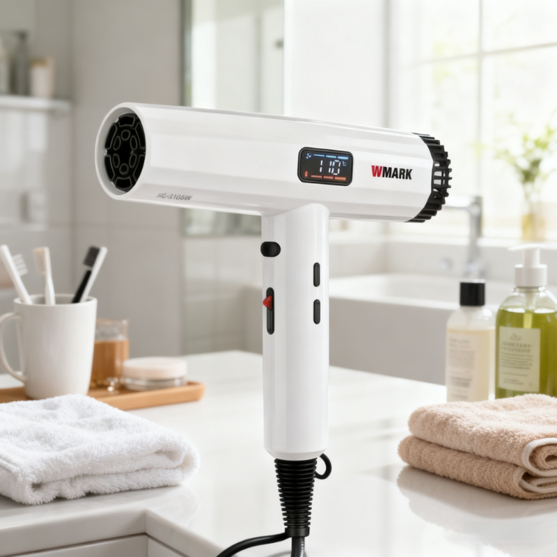 WMARK ヘアドライヤープロフェッショナルブロードライヤー温冷調整ヘアドライヤーマシン有線マイナスイオン家電 NG-9106W