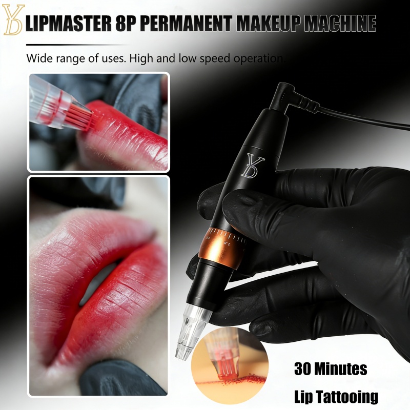 YDPMU LipMaster プロアーティストリップタトゥーマシン 8P ニードル唇赤面高速着色アートメイクマシン化粧品ペン