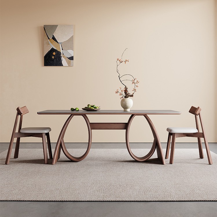 モダンなミニマリストレストランテーブル木製ベースと 6 8 10 椅子ホームダイニングルームの家具 MDF オーバルアッシュダイニングテーブル