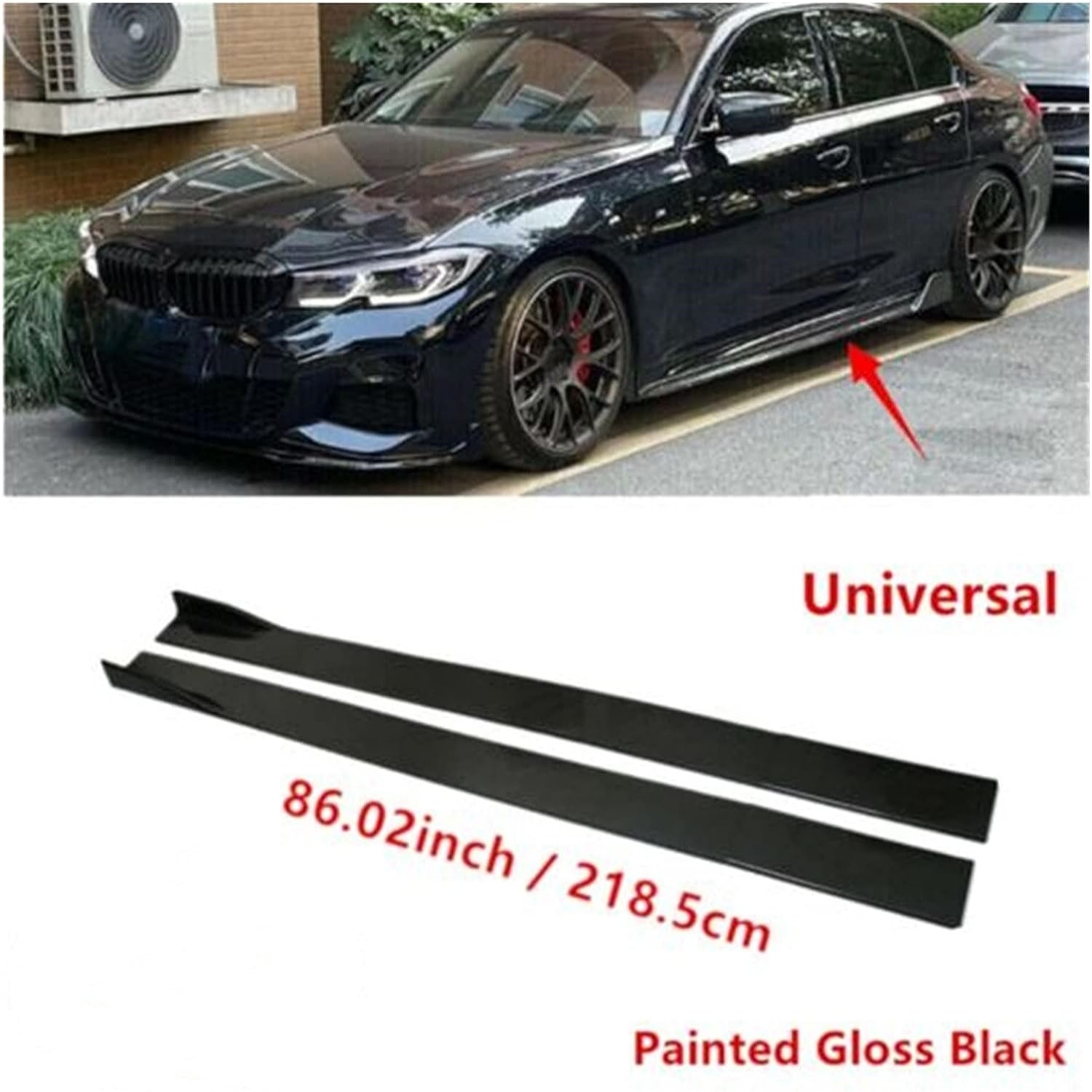 ユニバーサル車のサイドスカート 8 個ウイングレットスプリッターリップサイドスポイラー BMW 用アウディ用 VW ホンダ用ベンツ