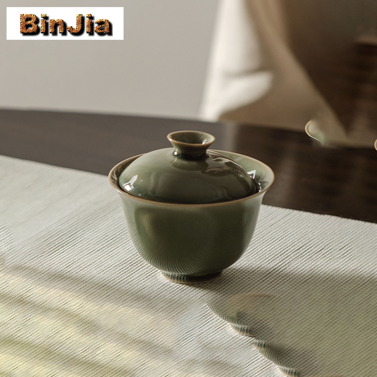 110 ミリリットル越窯青磁 Gaiwan アンティーク茶チュリーン茶ボウル蓋キット茶醸造カバーボウルカフェアクセサリー装飾ギフト