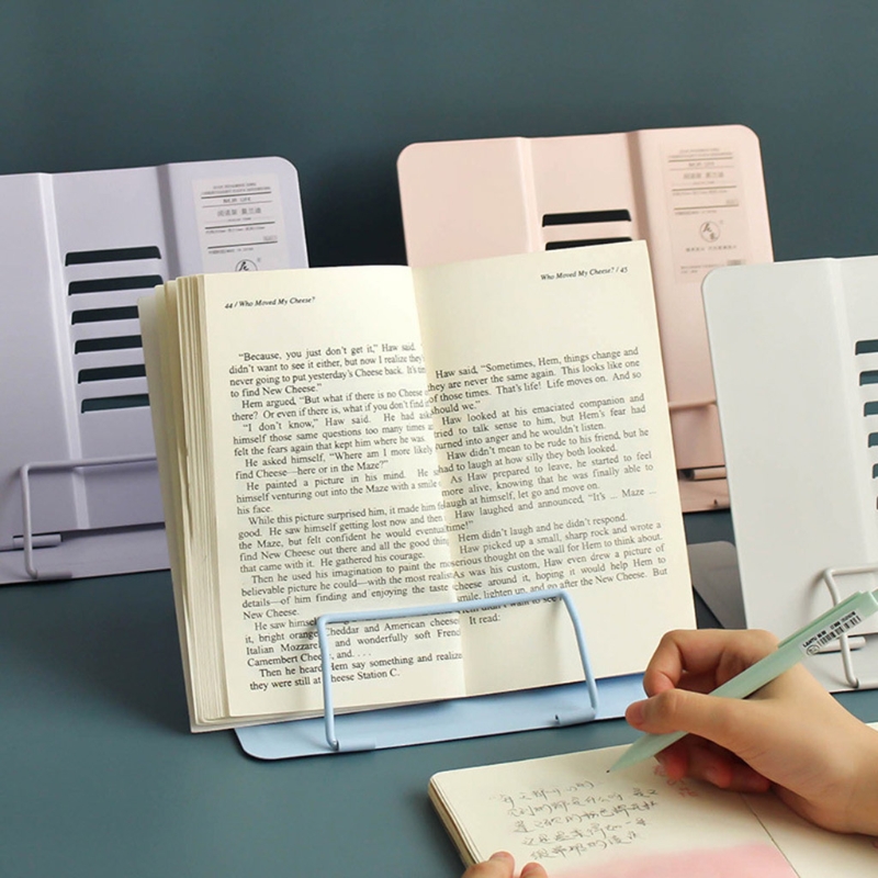 新しい調節可能な金属読書ブックホルダーブックエンドサポートドキュメント棚タブレット楽譜レシピスタンドドロップシッピング