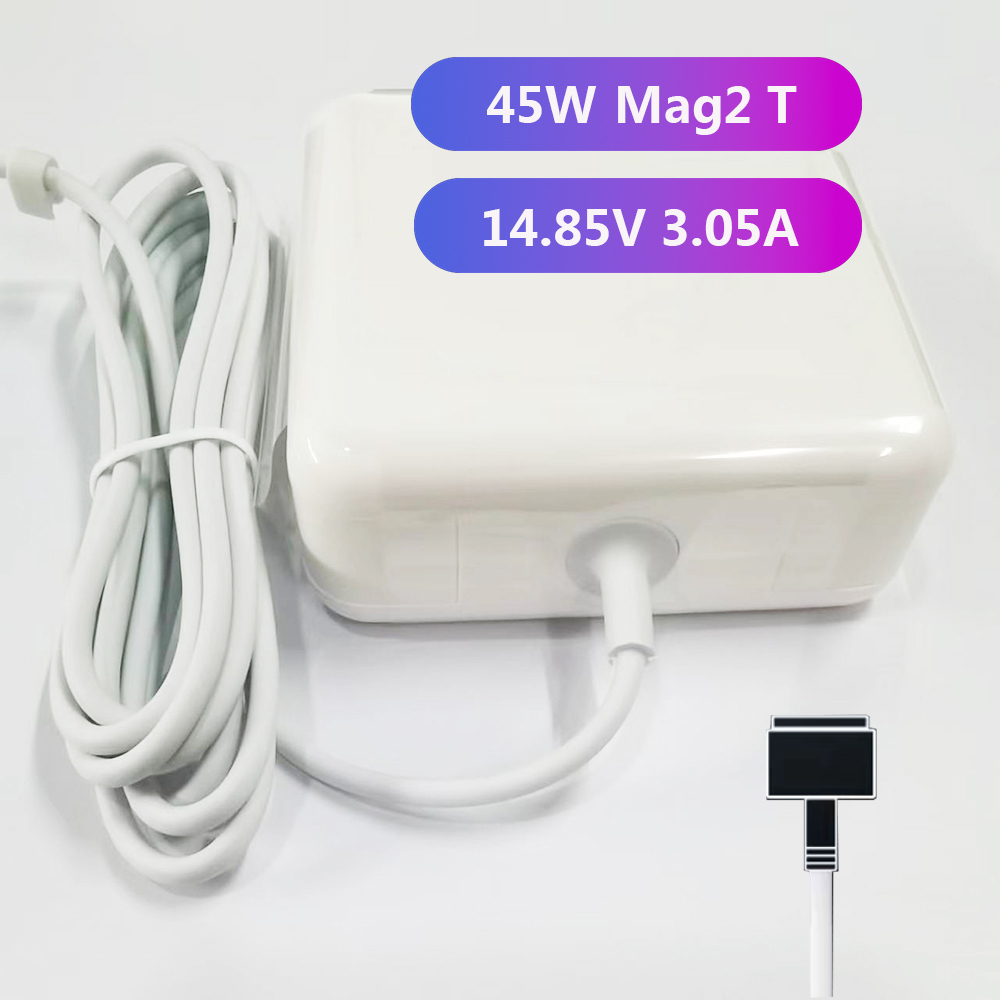 T 45 ワット充電器 MacBook Air 11 "13" A1465 A1436 A1466 A1435 Mag * 2 14.85V 3.05A ラップトップ電源アダプタ充電器 100% 動作