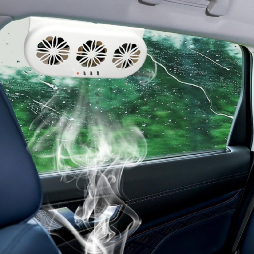 太陽光発電 3 ヘッド車の排気ファン電気冷却ファン USB 充電ウィンドウベンチレーターフロント後部座席浄化ラジエーター
