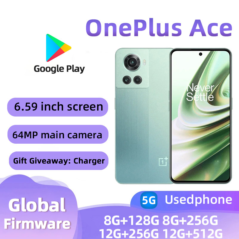 OnePlus Ace 5G グローバル 8GB 128GB Rom 高速充電 120Hz AMOLED Android OnePlus 10R 中古電話