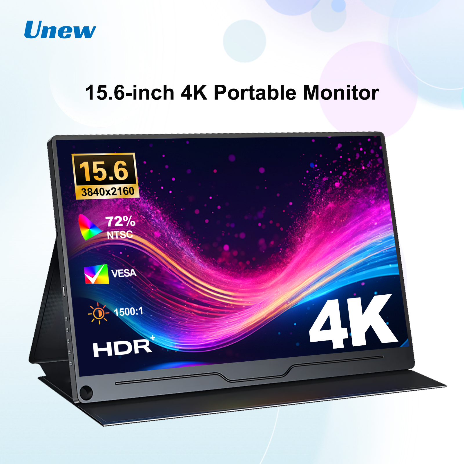 15.6 inch Portable Gaming Monitor 3840X2160 Ultra-Thin 4K IPS Screen for PC Laptop External Display with for Xbox Switch PS 4 5