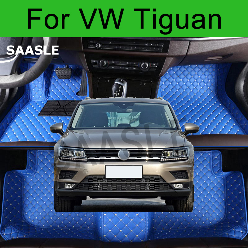 SAASLE カスタム車のフロアマット Vw ティグアン 2009-2019 年自動車カーペット Foot Coche アクセサリー