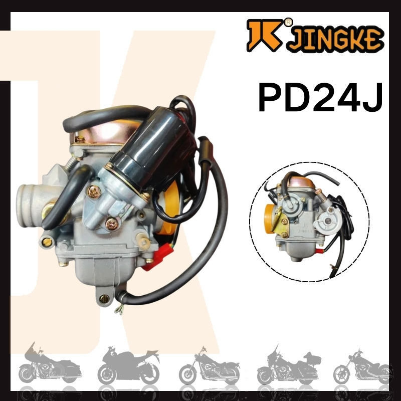 JINGKE PD24J-1E オートバイ GY6 125cc 150cc キャブレター PD24J 燃料システム炭水化物 ATV カートスクーターパワージェットモトクロスキャブレター