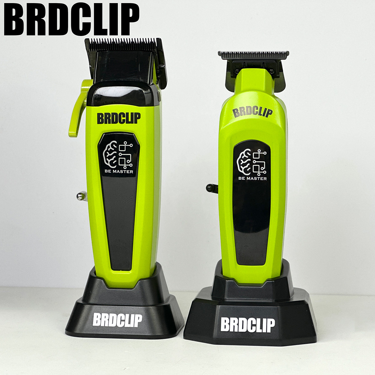 BRDCLIP プロフェッショナル理容室ヘアカット機キットベース充電器 7500RPM バリカン DLC 刃サロンヘアトリマー男性用