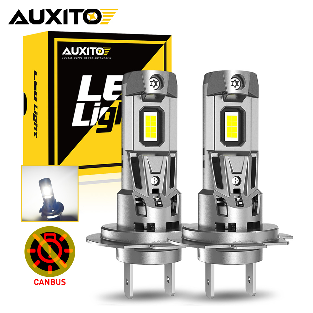 AUXITO 2x Canbus H7 LED 電球 22000LM 120W エラーフリー 1:1 ミニサイズ ヘッドランプ ワイヤレス 超高輝度 6500K ホワイト H7 ヘッドライト