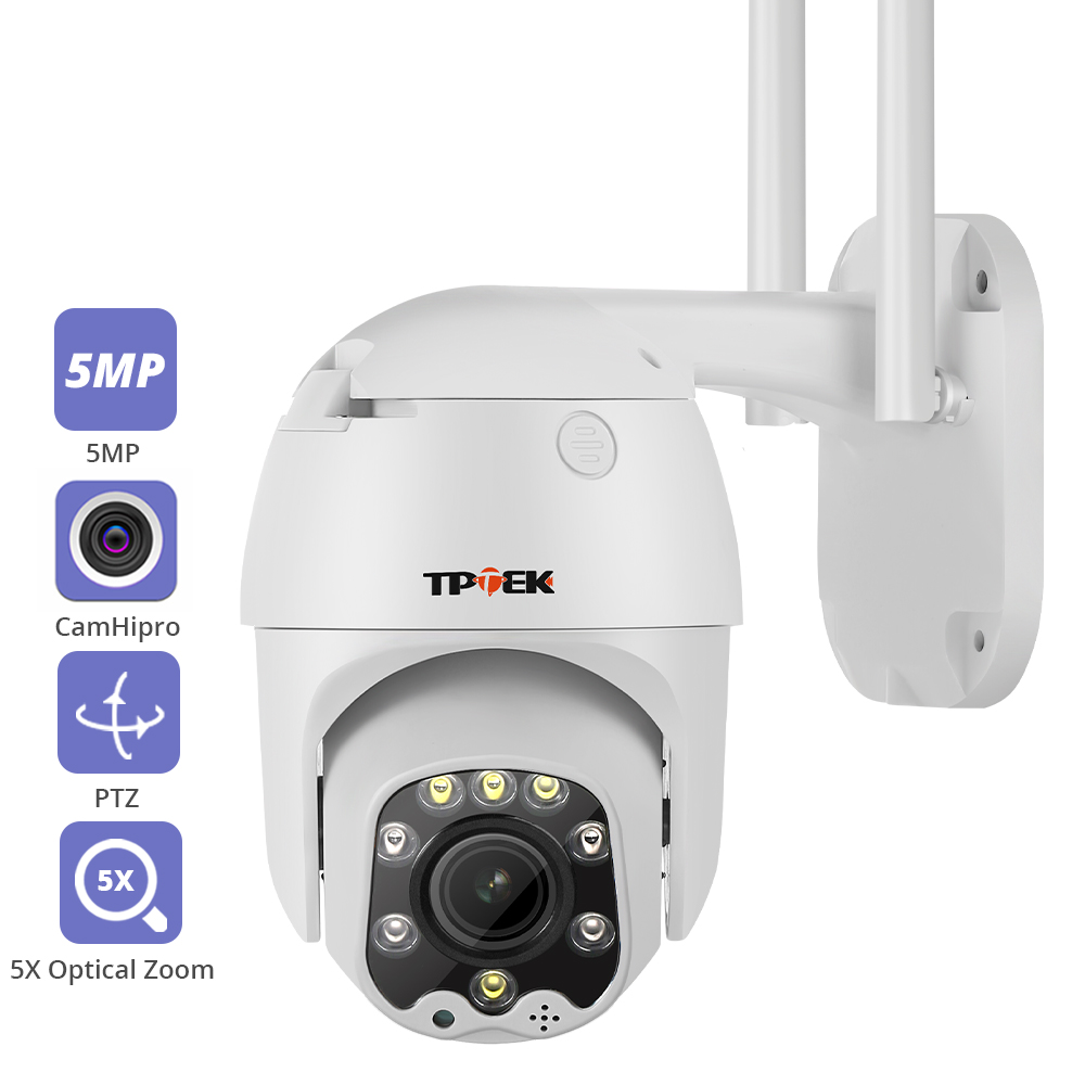 Wifi PTZ IP カメラ 5MP 5X 光学ズーム Wi-Fi セキュリティ屋外 CCTV 監視スピードドームビデオカマラカラーナイトカムヒカム